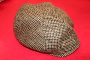 GORRA PLANA NEWBOY A CUADROS LANA CONTEMPORÁNEA WIGENS - TALLA 57 - NUEVA CON ETIQUETAS - Imagen 1 de 4