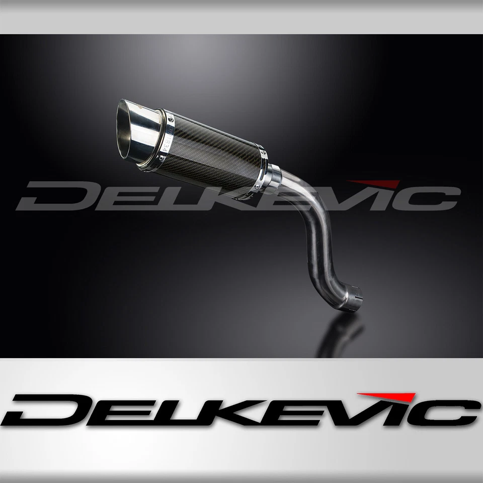 Triumph Daytona 955i 2001-2006 Kit de silenciador de escape de carbono redondo de 8" sin cordones Foto 1 de 4