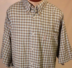 Neu mit Etikett Columbia Sportswear kariertes kurzärmliges geknöpftes Herrenhemd 4XB unregelmäßig - Bild 1 von 6