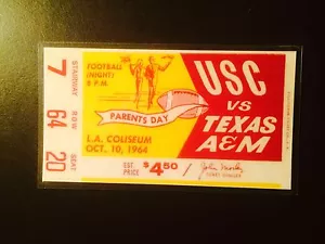 USC Trojans 1964 college football REPLICA ticket vs Texas A&M -LA Coliseum - Picture 1 of 1