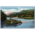 VTG Postcard  Unposted Vermont Winooski River Mountain Range Green Mts 22 #424