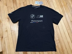 Puma BMW M Motor SPORT Black T Shirt Large - Picture 1 of 4