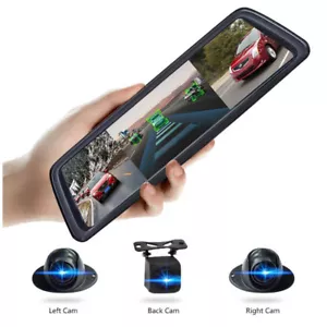 RearView Mirror 4K Dash Cam Car DVR Camera 360° View ADAS Blind Spot Detection - Picture 1 of 11