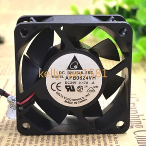 100% Test 1pc DELTA AFB0624VH 6025 6CM 24V 0.17A 2-wire Inverter Cooling Fan - Picture 1 of 2