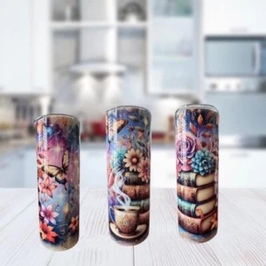 For The Love of Books Handmade Designed 20oz Tumbler. - Picture 1 of 1