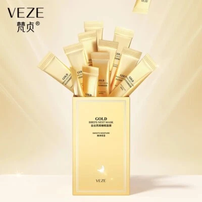 GOLDEN COLLAGEN 20PCS KOREAN SLEEPING FACE MASKS MOISTURIZE SKIN BRIGHTEN - Image 1 of 4