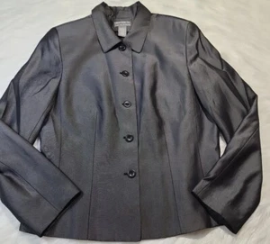 Laura Leigh Collection Women's Button Front Long Sleeve Blazer Jacket 14 - Picture 1 of 6