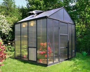 Special Value Pack Greenhouse kit 8x8 Polycarbonate Roof High Ceiling Glory - Picture 1 of 15
