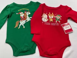 HOLIDAY TIME “MERRY CHRISTMAS” OR “TEAM SANTA” GRAPHIC BODYSUIT CHOOSE ONE - Picture 1 of 13