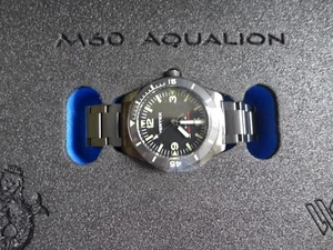 VERTEX M60NDC (NO DATE BLACK) AQUALION DIVER WATCH - NEW - Picture 1 of 7