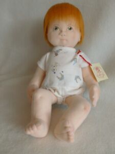Marcus. A rag/cloth handmade, needle sculpted baby doll by Brenda Brightmore