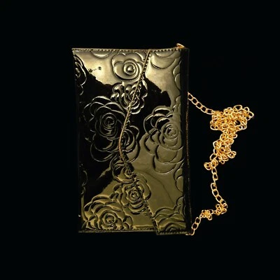 Bolso sin asas de noche rígido negro Cartera Organizador Bolso de mano - Elegante y compacto Foto 1 de 4