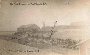 SC-Port Royal, Carolina del Sur-RPPC-Campamento No. 2 en Marine Barracks c1920 - Imagen 1 de 2