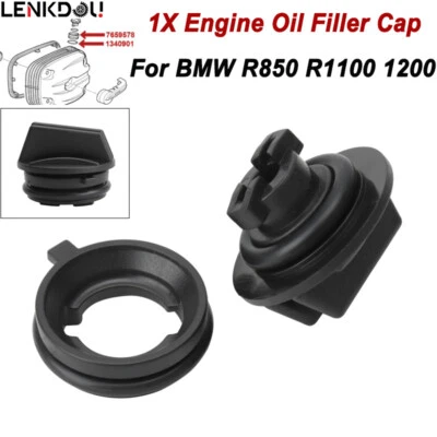 Cubierta de tapa de tapón de llenado de aceite de motor negra para BMW R1200 R1100RT/S/R ADV R850R A61  Foto 1 de 4