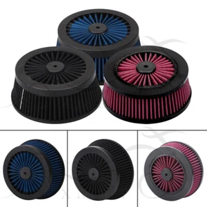 Motorcycle Rubber Air Cleaner Intake Filter Element For Harley Touring Softail - Foto 1 di 13