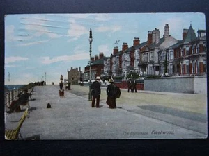 Lancashire Blackpool FLEETWOOD The Esplanade c1908 Postcard by Hartmann - Foto 1 di 2