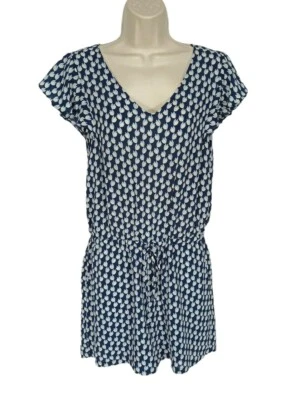 Mono mameluco corto Rose & Chice para mujer talla XS azul blanco cuello en V manga corta Foto 1 de 4