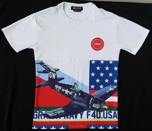 GRAF. Camisa WU (415 avión) talla mediana roja blanca azul - Imagen 1 de 6