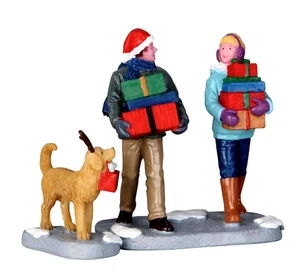 Lemax FIESTA DE NAVIDAD Juego de 2 # 62445 Estatuillas Pueblo de Navidad 2016 NUEVO - Imagen 1 de 1