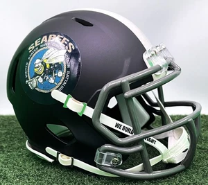 CUSTOM RIDDELL SPEED MINI FOOTBALL HELMET - U.S. NAVY SEABEES - Picture 1 of 8