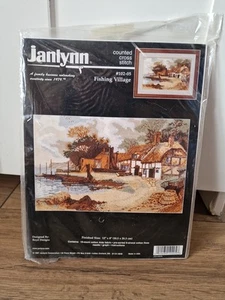 Janlynn Counted Cross Stitch Kit - 105-05 “Fishing Village” 12” x 8” SEALED. - Picture 1 of 4