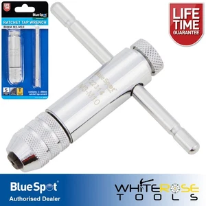 BlueSpot Ratchet Tap Wrench 80mm M3 to M10 T-Handle Tap and Die Threading Tool - Picture 1 of 4