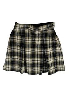 Dennis Uniform Girls 10 G10 Plus 2” Pleated Plaid Skirt Style 008680 Navy Tan - Picture 1 of 4