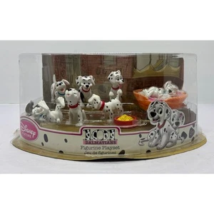 Disney Store 101 Dalmati Figurine Playset Raro Nuovo Mai Aperto Cake Toppers Nuovo con etichette - Foto 1 di 3