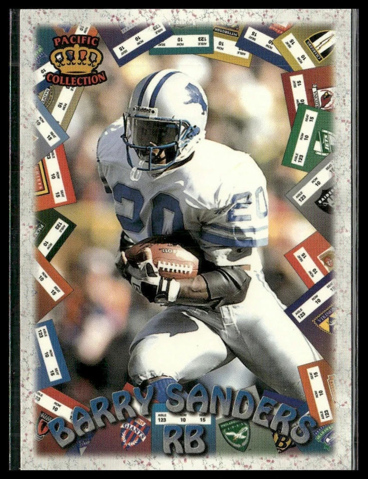 1996 Pacific Litho-Cel #GT-71 Barry Sanders Cel - Game Time - Image 1 of 2