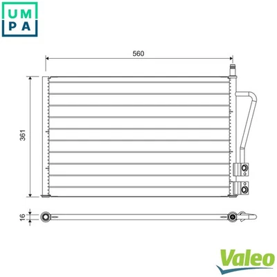 CONDENSER AIR CONDITIONING 814083 FOR FORD AUSTRALIA FYJB/FYJA 1.6L N4JB 2.0L - Image 1 of 4