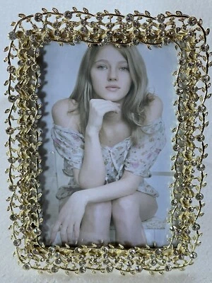 Decoration Vine Picture Frame Clear Hand Made with Swarovski Crystals Enamel - Image 1 of 4