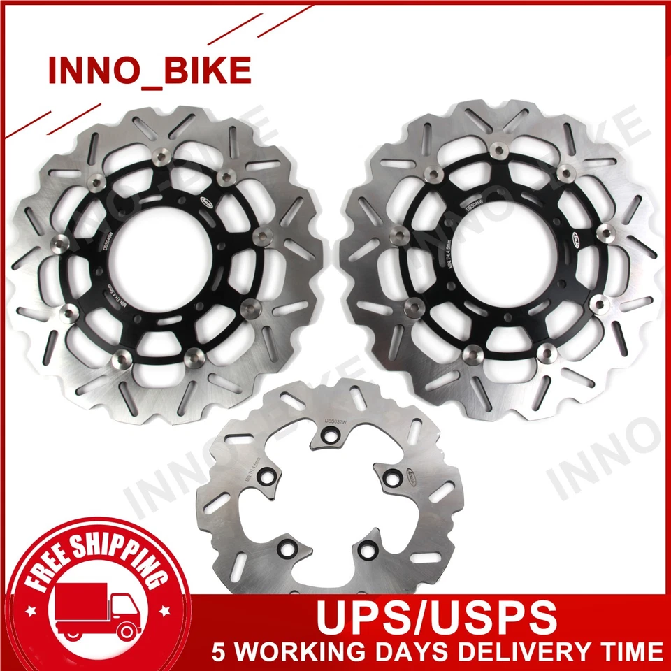 Front Rear Brake Rotors For Suzuki GSXR1000 2009 2010 2011 2012 2013 2014 2015 - Image 1 of 2