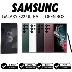 NEW UNLOCKED Samsung Galaxy S22 Ultra 5G 128~512GB SEALED A+ All Colors GSM+CDMA - Picture 1 of 14
