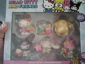 NEW! Hello Kitty And Friends SALTY SNACKS 6 Figure Pack Sanrio  - Picture 1 of 2