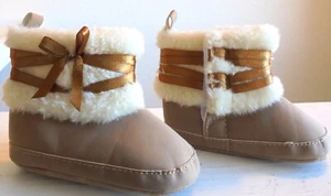 Newborn/Toddler Snow Warm Non Slip Winter Comfy Baby Girls Boots w/Bow NEW - Picture 1 of 6
