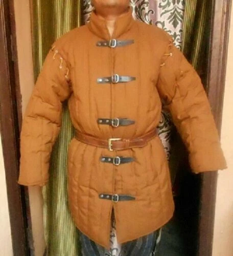 Chaqueta acolchada Gambesón mangas extraíbles disfraz medieval para hombre disfraces LARP  Foto 1 de 1