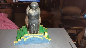 Magician Mechanical Bank Cast Iron Magicians Hat Trick Coin Bank - Picture 1 of 2