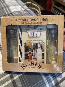 Kilner Drinks Making Bottles Set - The Hayware Group - 0.25 Litre Clip Top x2 - Picture 1 of 8