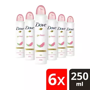 6 x 250ml Dove Pomegranate & Lemon Verbena Anti-perspirant Deodorant Spray - Picture 1 of 1