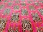 Luxury Soft Velvet Print Fabric Indian Dress Sewing Upholstery Robe Pink Fabric