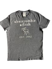 Abercrombie Kids Muscle T-Shirt Size L Gray Moose Logo Fits Womens XS/S Y2K 90s