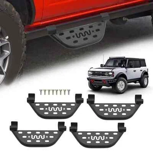 For 2021-2023 Ford Ford Bronco 2/4 Door 4 / set Side Steps Black - Picture 1 of 5