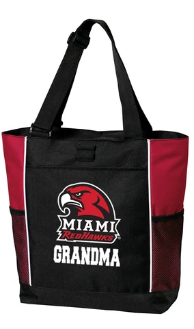 Miami University Grandma Tote Bag Miami RedHawks Grandma for BEACH SHOPPING GROC Cover