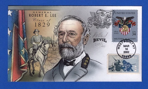 Scott 3560 Military Academy Robert E. Lee Hand Painted Bevil FDC 218/300 Cover