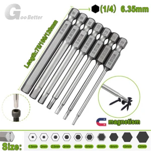 1/4 Hex Key Allen Bit 1.5mm-12mm Quick Change Connect Impact Driver Power Drill - Picture 1 of 34