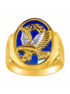 Rylos 14K Yellow Gold Simulated Blue Quartz & Diamond Ring - Picture 1 of 3