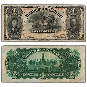 $1 1898 Dominion of Canada Note Courtney ONEs Outward Series G DC-13b - F/VF - Picture 1 of 3