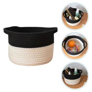 Storage Basket Child Baby Cotton Rope Baskets Snack Organizer for Pantry - Picture 1 of 12