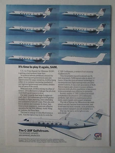9/1991 PUB GULFSTREAM C-20F SAM US AIR FORCE SPECIAL AIR MISSION ORIGINAL AD - Foto 1 di 1