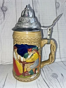 Vintage German Style Stein With Lid 7 1/8” Made In Taiwan - Picture 1 of 12